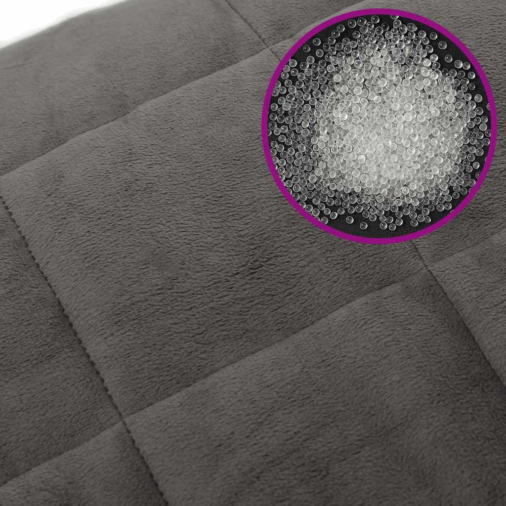 Verzwaringsdeken met hoes 155x220 cm 7 kg stof grijs – afbeelding 6