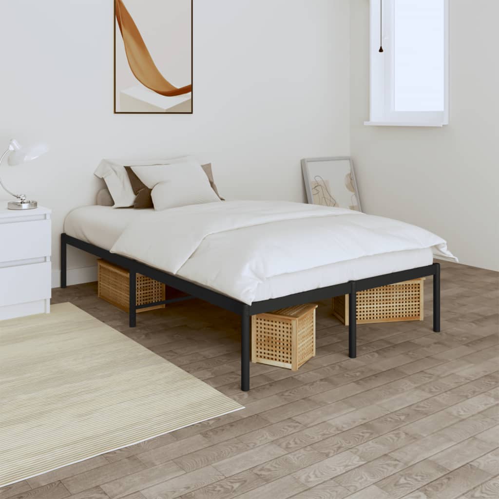 Bedframe metaal zwart 120x190 cm – afbeelding 1