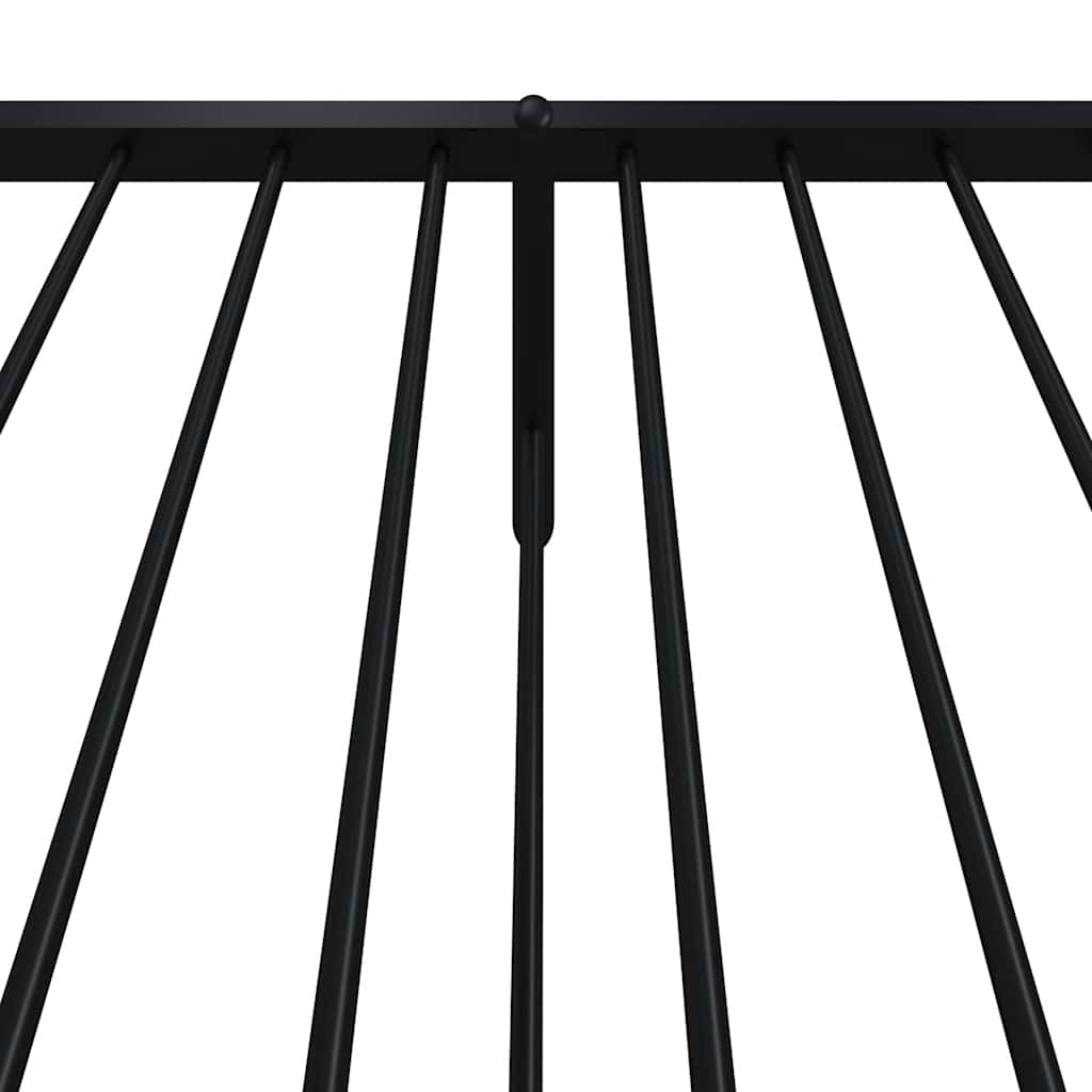 Bedframe met hoofd- en voeteneinde metaal zwart 75x190 cm – afbeelding 8