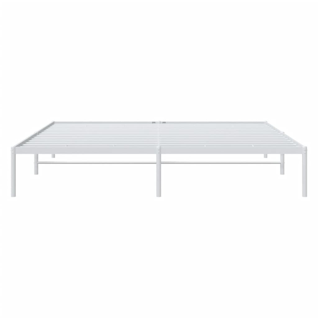 Bedframe metaal wit 193x203 cm – afbeelding 5