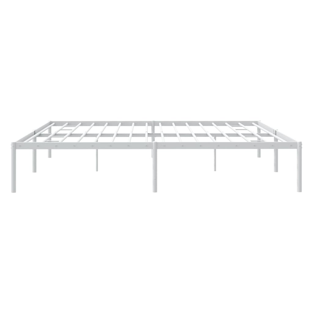 Bedframe metaal wit 193x203 cm – afbeelding 6