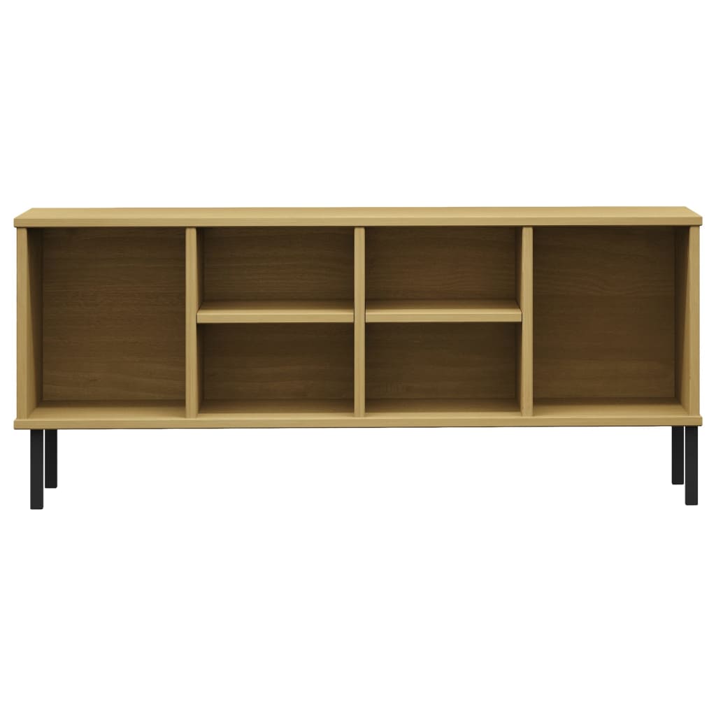 Schoenenrek met metalen poten OSLO 106x35x45cm grenenhout bruin – afbeelding 4