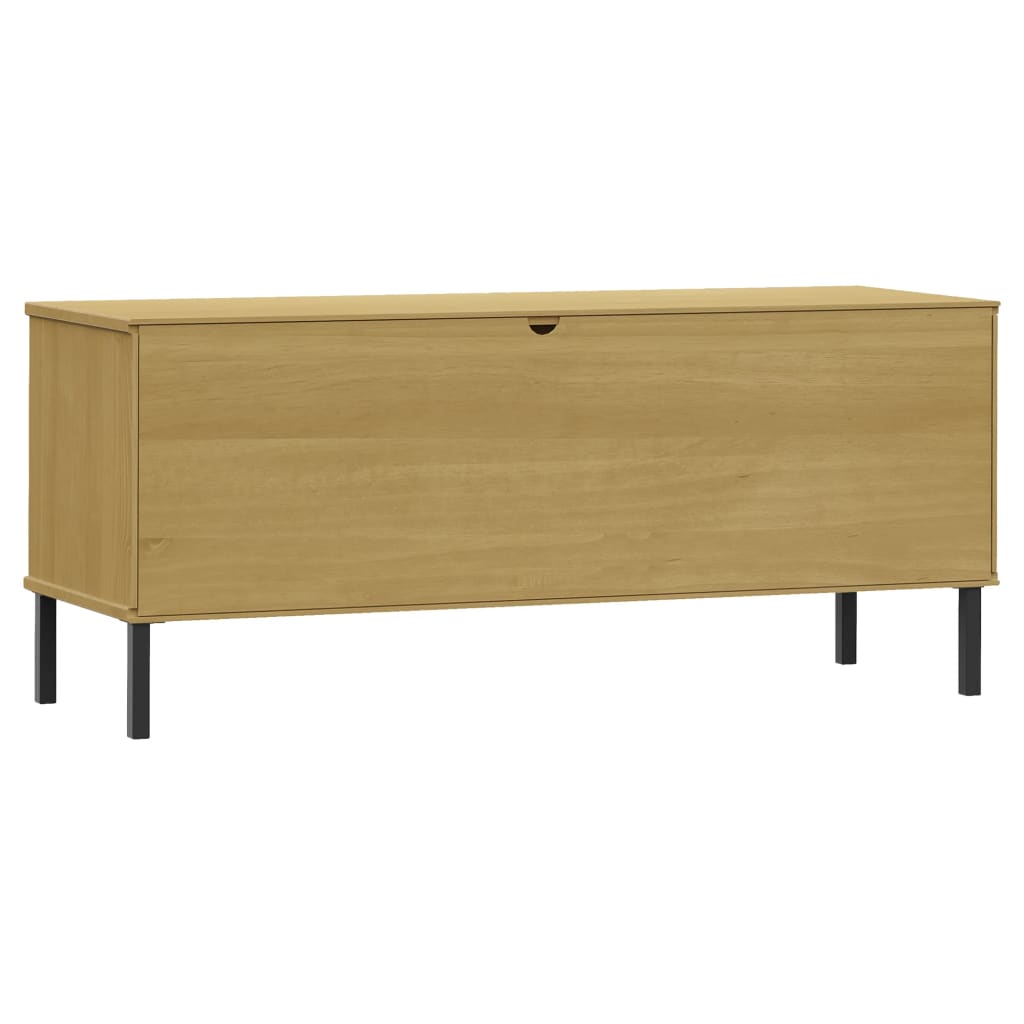 Schoenenrek met metalen poten OSLO 106x35x45cm grenenhout bruin – afbeelding 6
