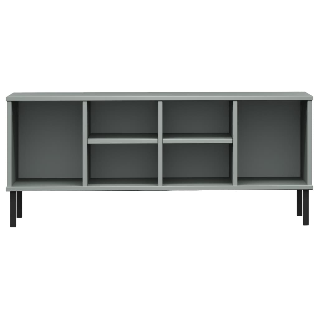Schoenenrek met metalen poten OSLO 106x35x45 cm grenen grijs – afbeelding 4