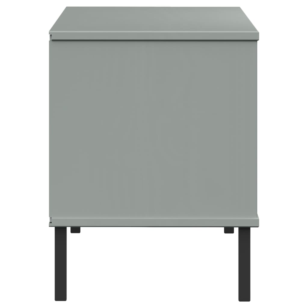 Schoenenrek met metalen poten OSLO 106x35x45 cm grenen grijs – afbeelding 5