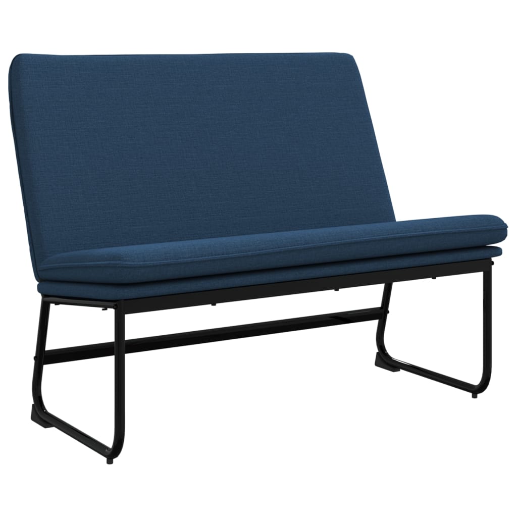 Bankje 100x75x76 cm stof blauw – afbeelding 2