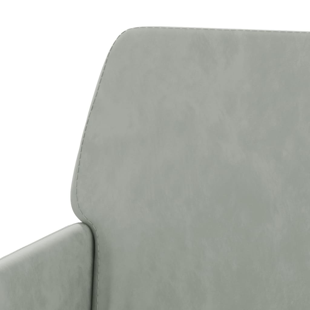 Fauteuil 62x79x79 cm fluweel lichtgrijs – afbeelding 6
