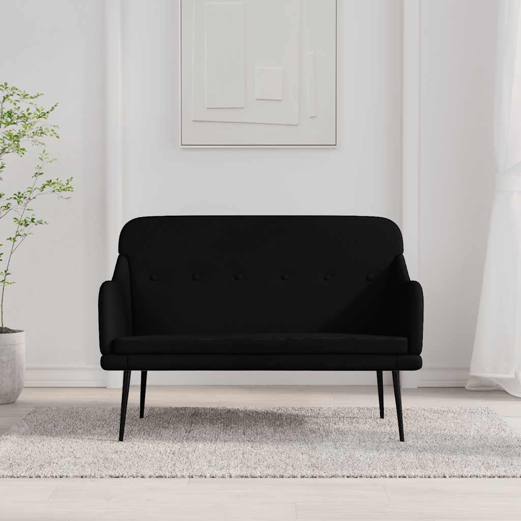 Bankje 110x76x80 cm stof zwart