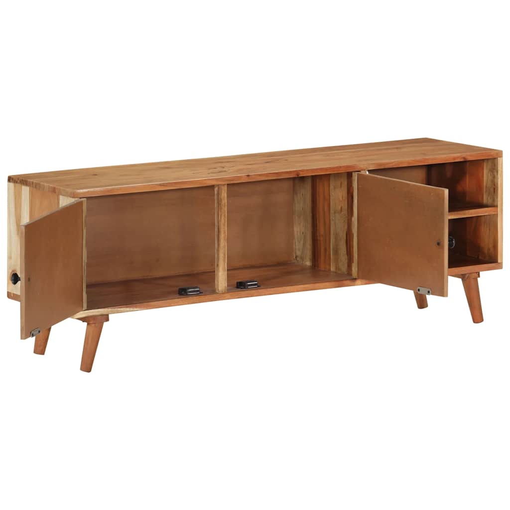 Tv-meubel 112x30x40 cm massief acaciahout – afbeelding 2