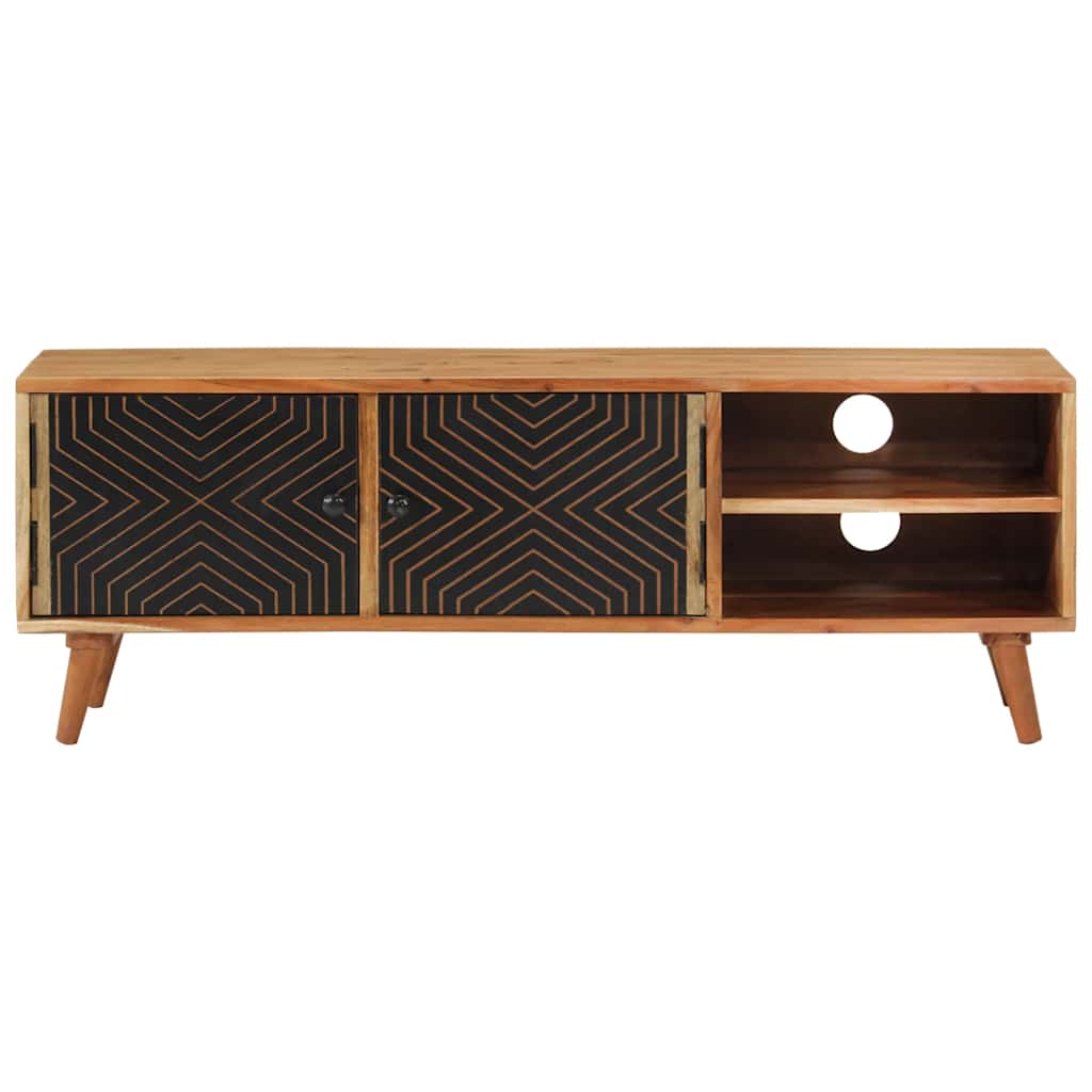Tv-meubel 112x30x40 cm massief acaciahout – afbeelding 4
