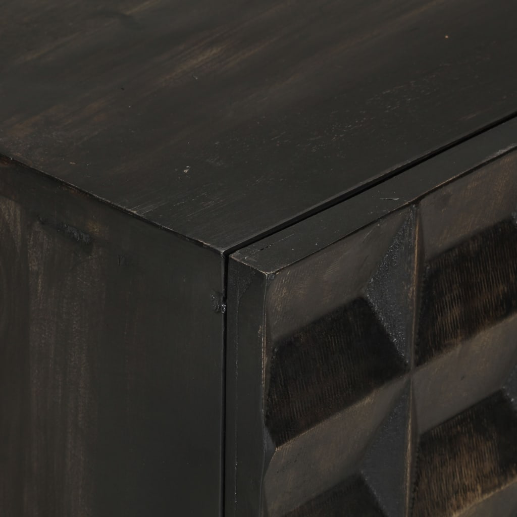 Dressoir 55x34x75 cm massief mangohout en ijzer zwart – afbeelding 6