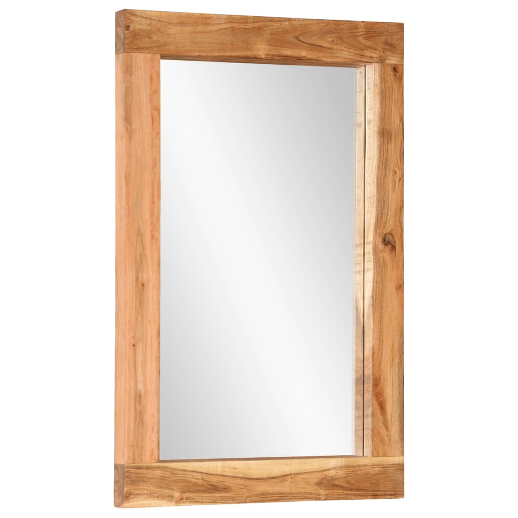 Spiegel 70x50 cm massief acaciahout en glas – afbeelding 2