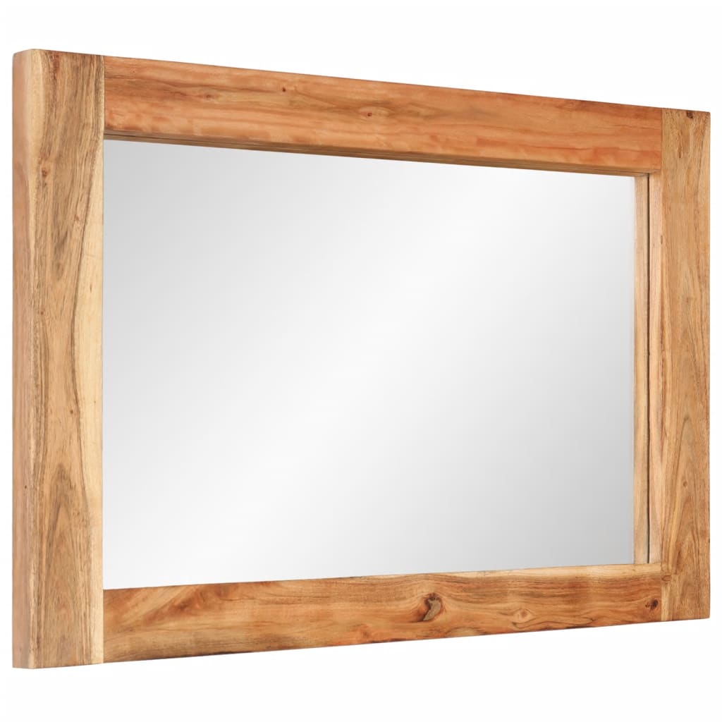 Spiegel 70x50 cm massief acaciahout en glas – afbeelding 3