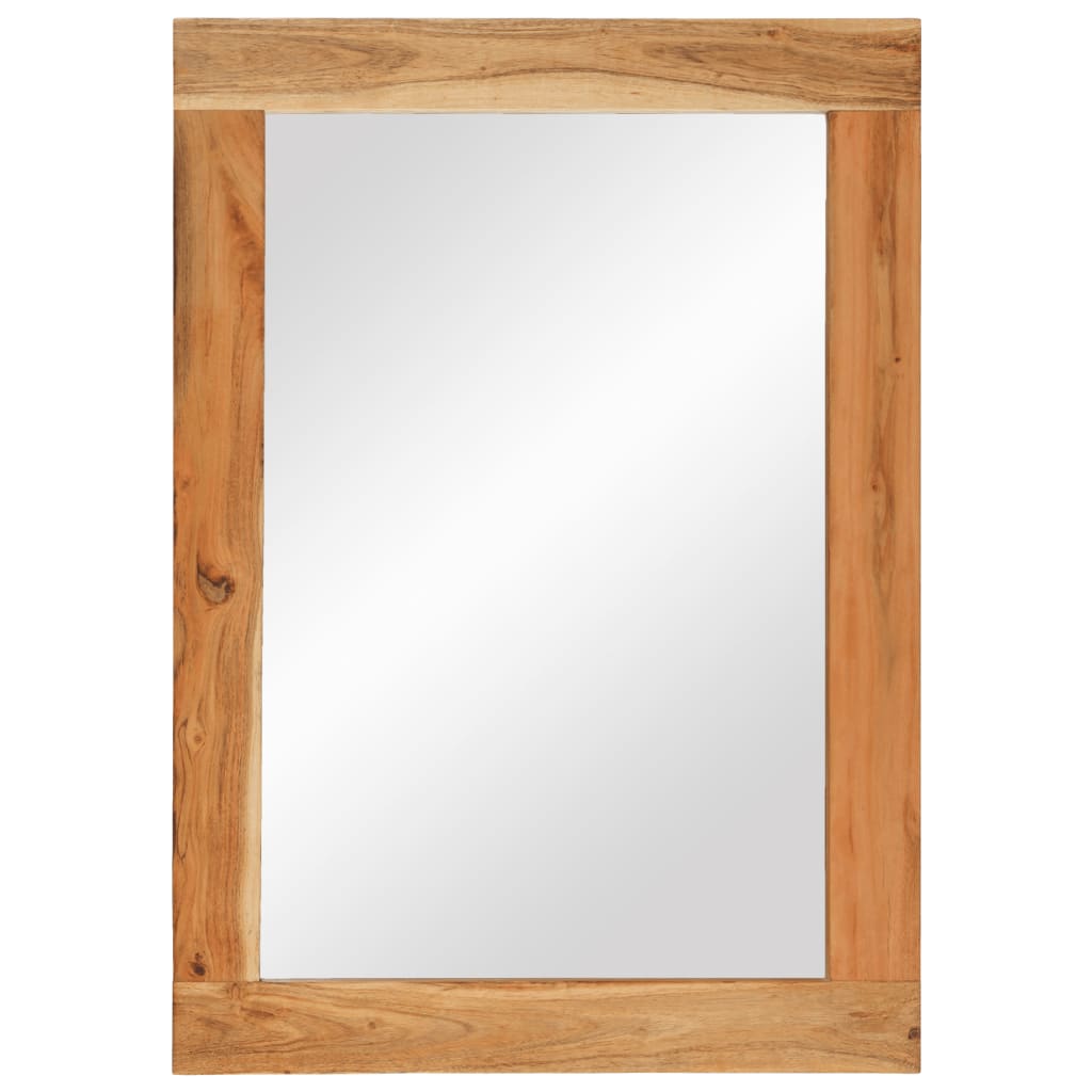 Spiegel 70x50 cm massief acaciahout en glas – afbeelding 4