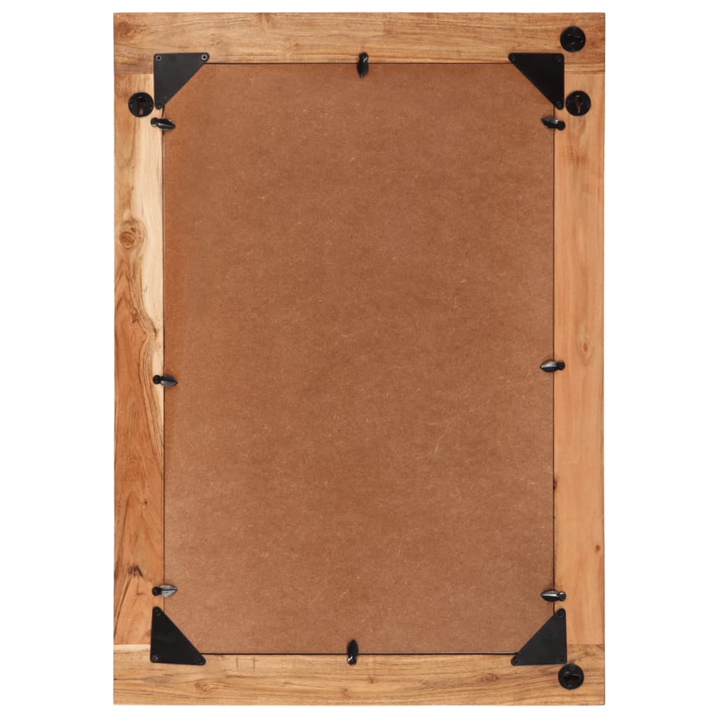 Spiegel 70x50 cm massief acaciahout en glas – afbeelding 5