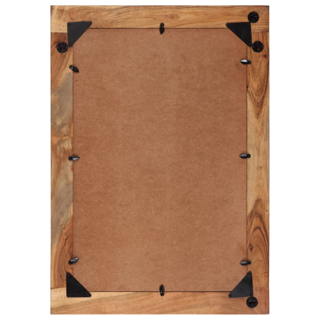 Spiegel 70x50 cm massief gerecycled hout en glas – afbeelding 5