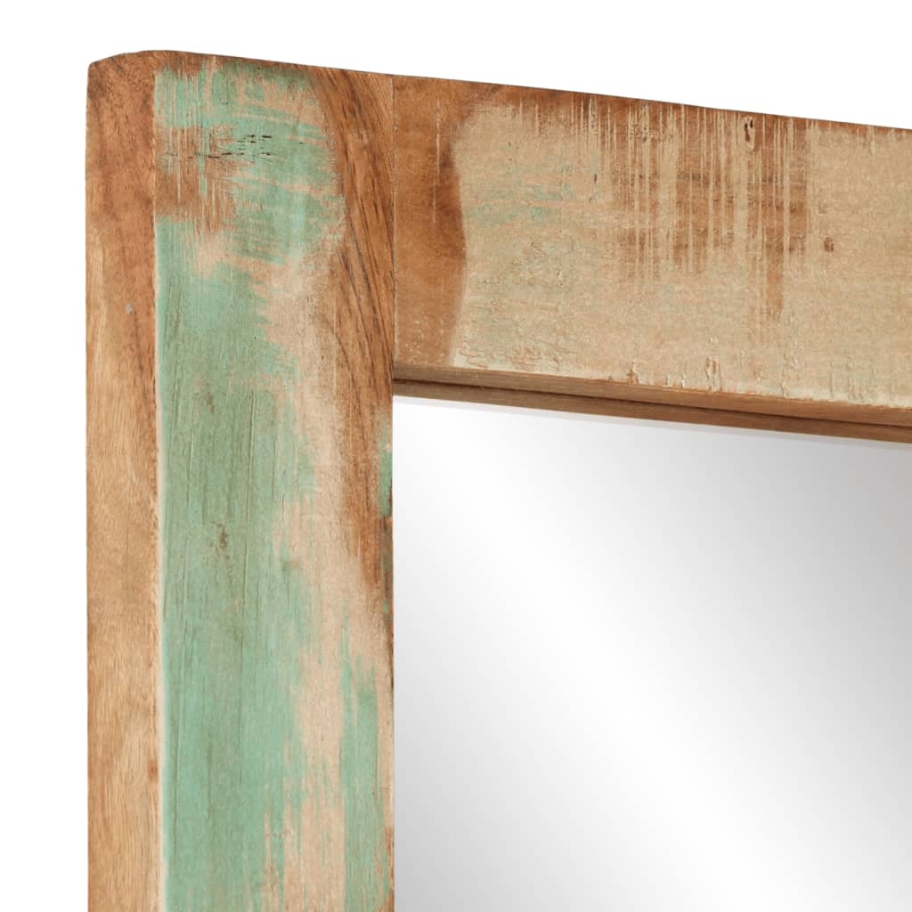 Spiegel 70x50 cm massief gerecycled hout en glas – afbeelding 6