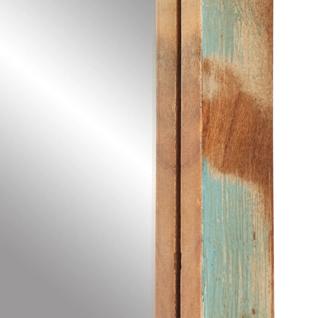 Spiegel 70x50 cm massief gerecycled hout en glas – afbeelding 7