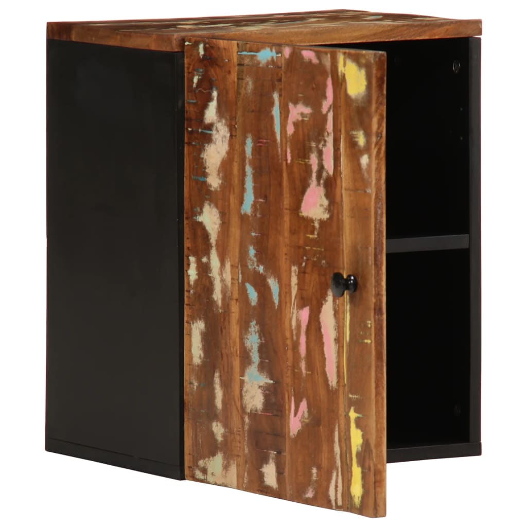 Badkamerwandkast 38x33x48 cm massief recycled hout – afbeelding 3