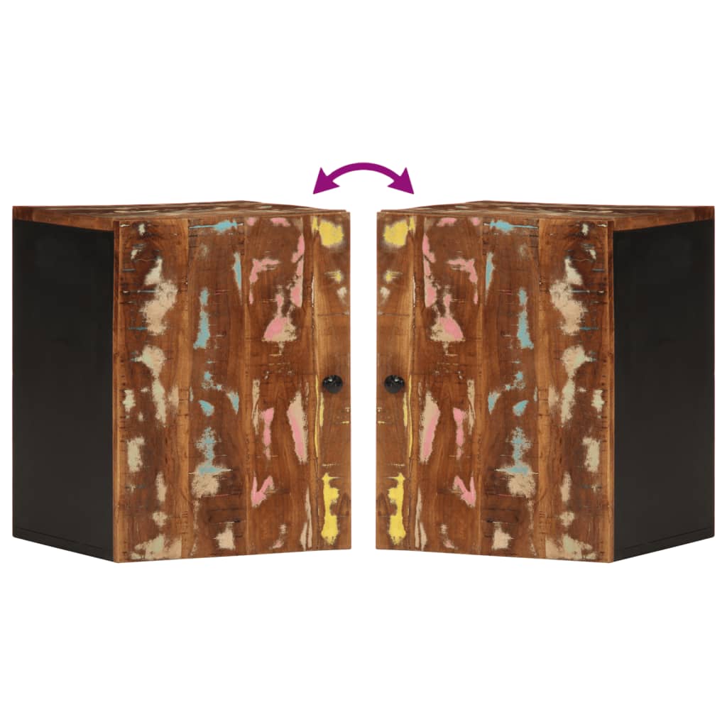Badkamerwandkast 38x33x48 cm massief recycled hout – afbeelding 5