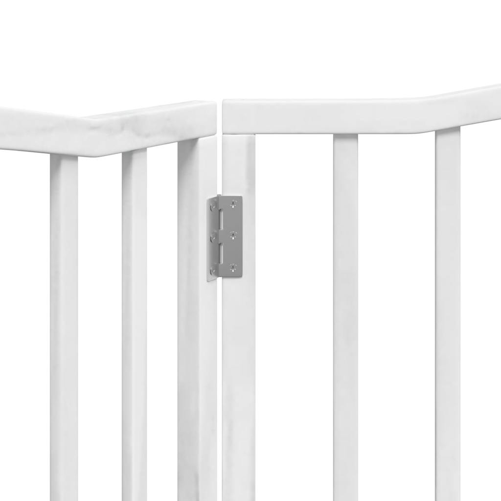 Hondenhek inklapbaar 2 panelen 160 cm populierenhout wit – afbeelding 8