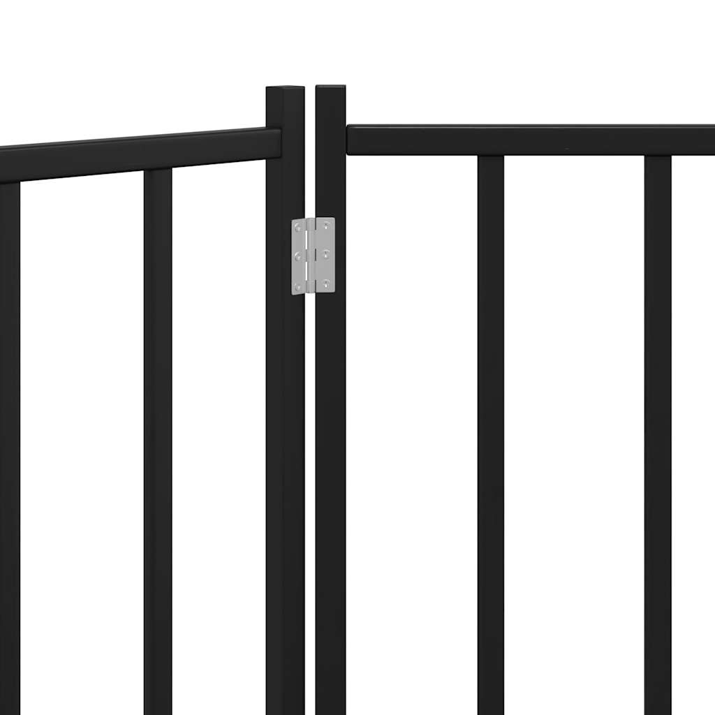 Hondenhek inklapbaar 3 panelen 150 cm massief vurenhout zwart – afbeelding 8