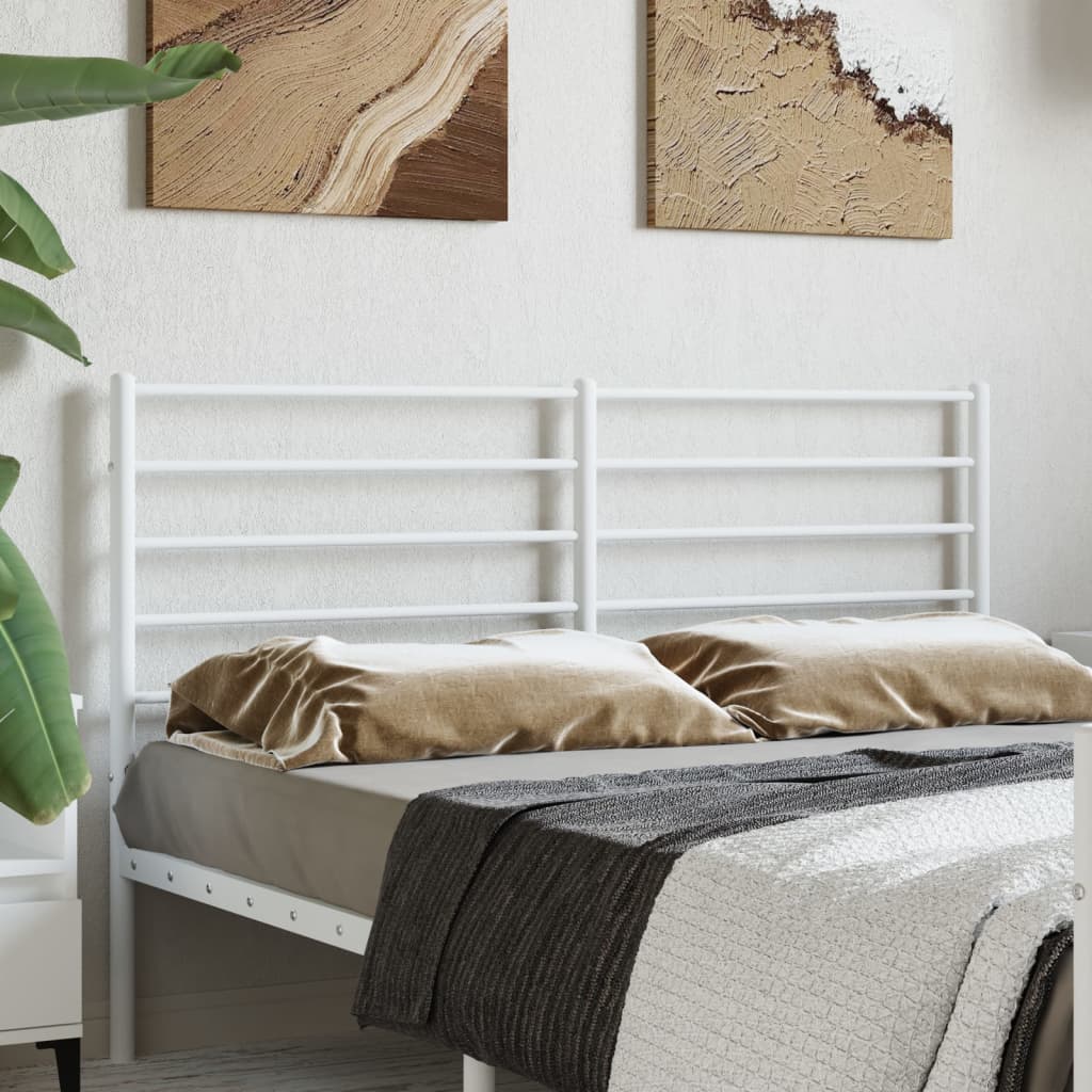 Vervangend hoofdbord metaal wit 140 cm