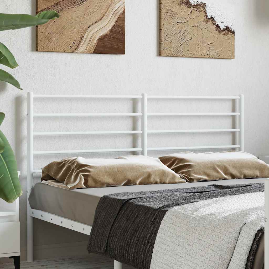 Vervangend hoofdbord metaal wit 160 cm – afbeelding 1