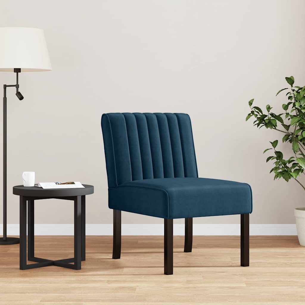 Stoel fluweel blauw
