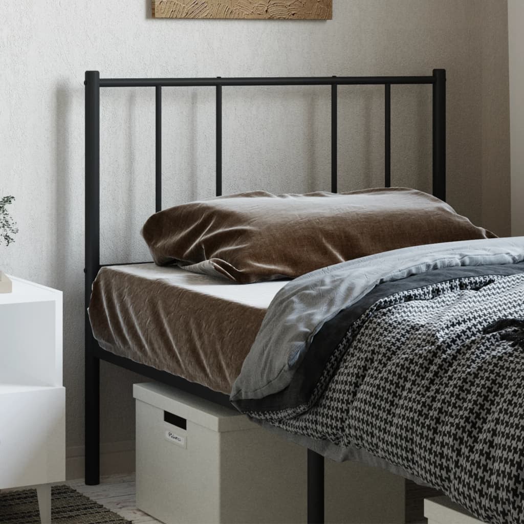 Vervangend hoofdbord metaal 107 cm zwart