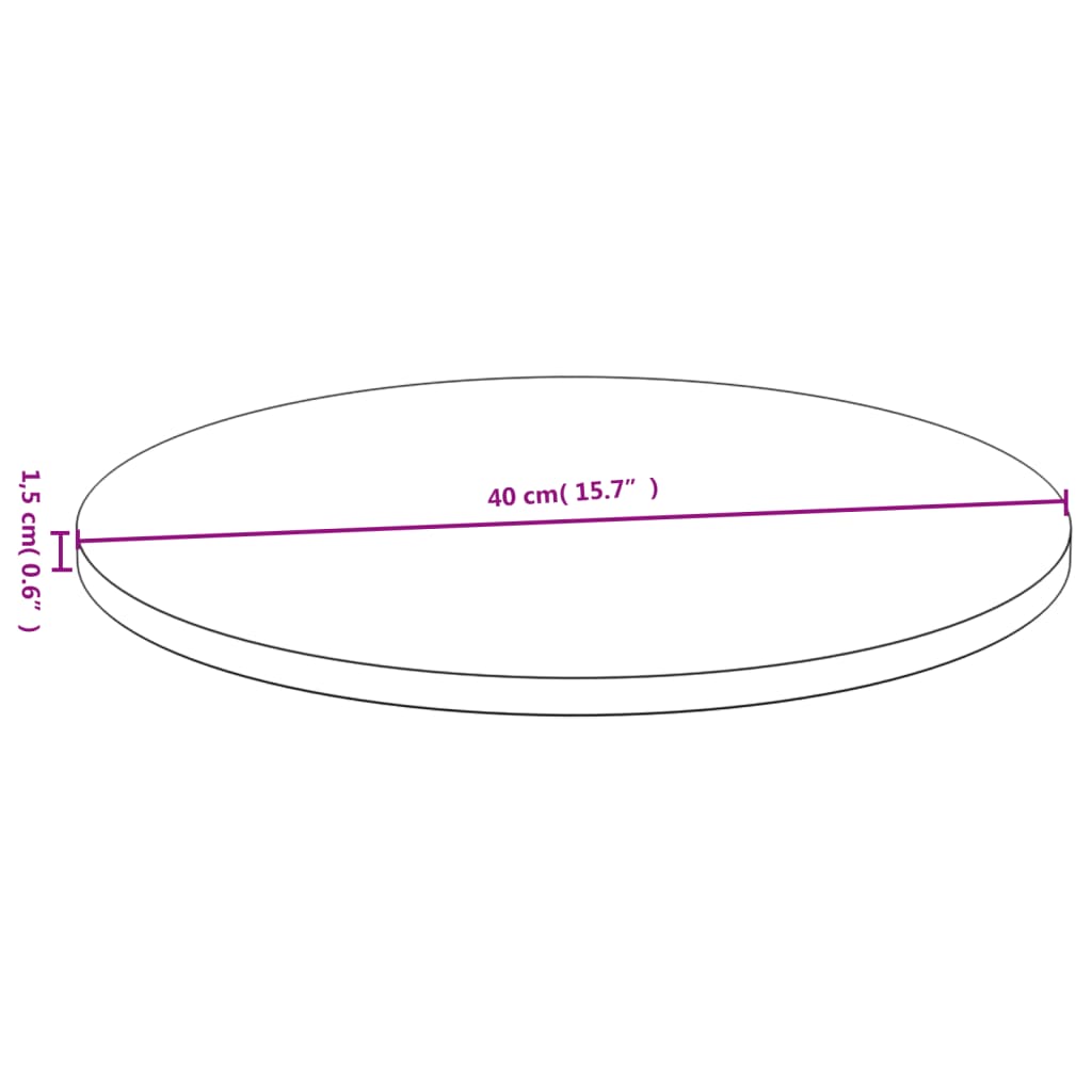 Tafelblad Ø 40x1,5 cm bamboe – afbeelding 4