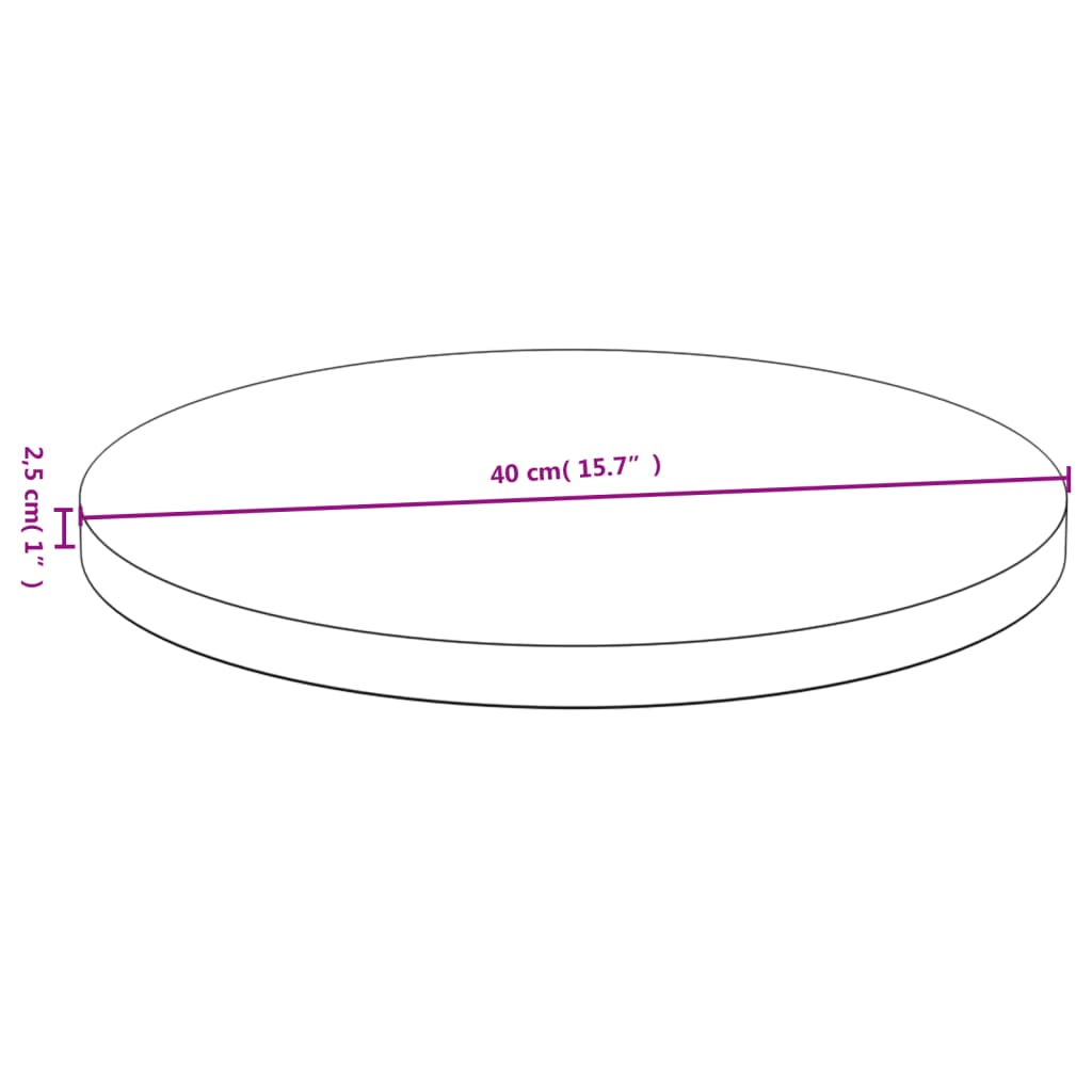 Tafelblad Ø 40x2,5 cm bamboe – afbeelding 4