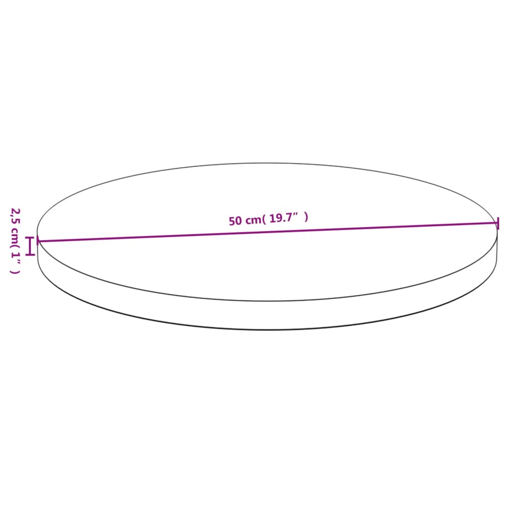 Tafelblad Ø 50x2,5 cm bamboe – afbeelding 4