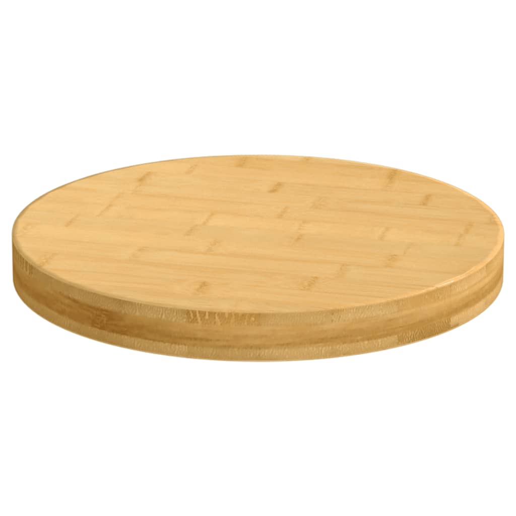 Tafelblad Ø 50x4 cm bamboe – afbeelding 2