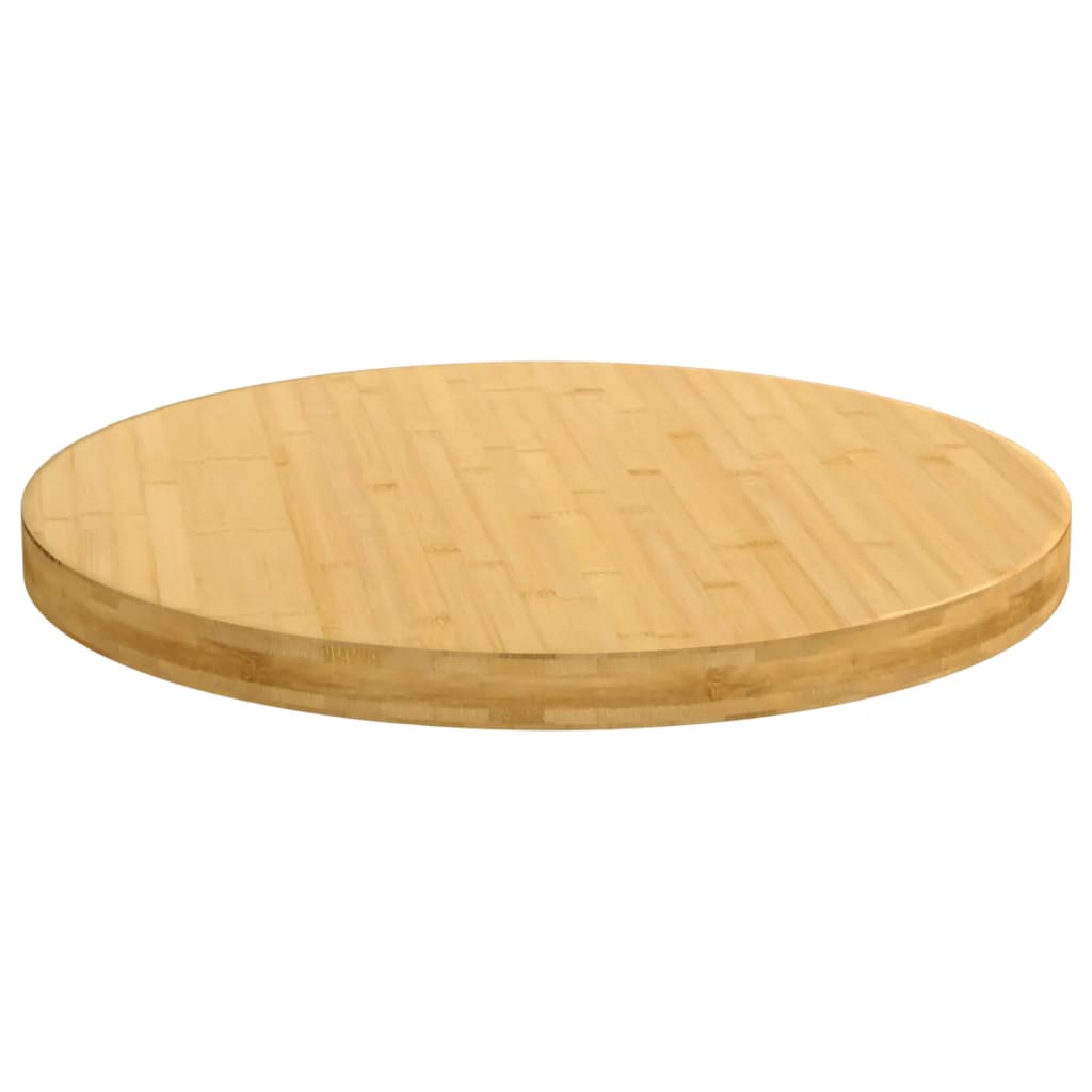 Tafelblad Ø 60x4 cm bamboe – afbeelding 2