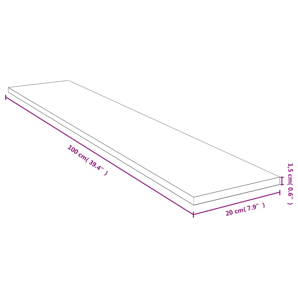Wandschap 100x20x1,5 cm bamboe – afbeelding 4