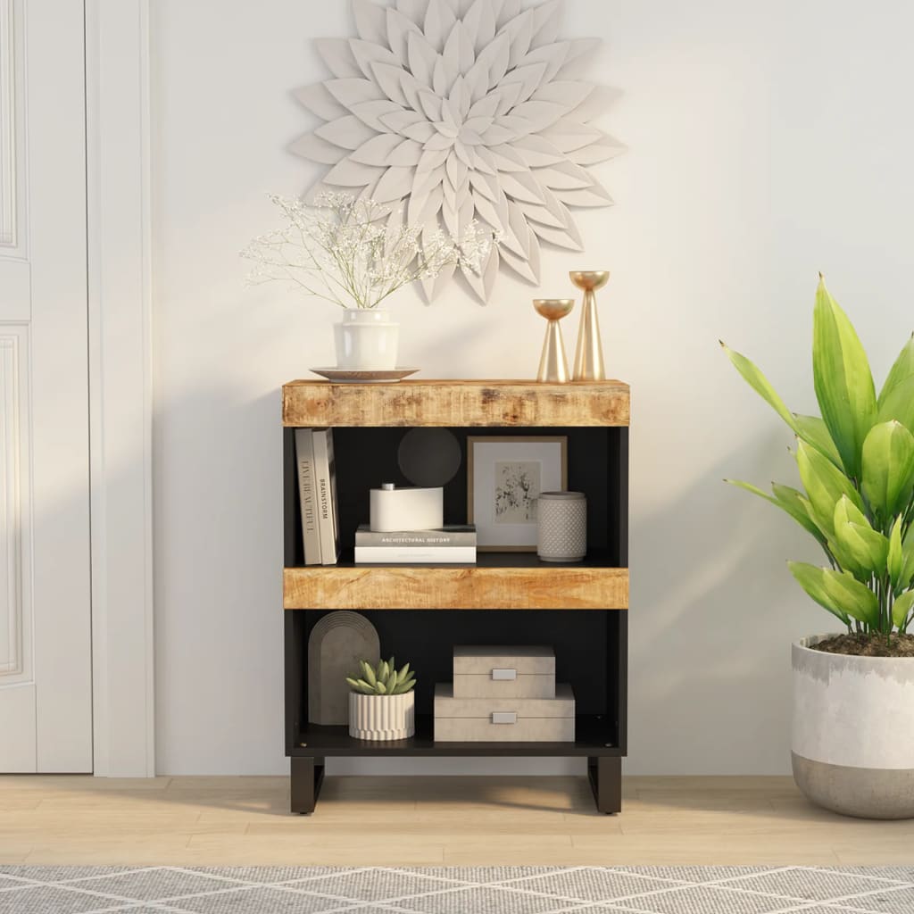 Bijzetkast 60x33x75 cm massief mangohout – afbeelding 1