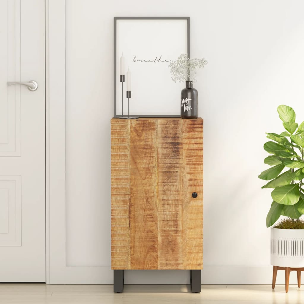Dressoir met deur 40x31x75 cm massief mangohout