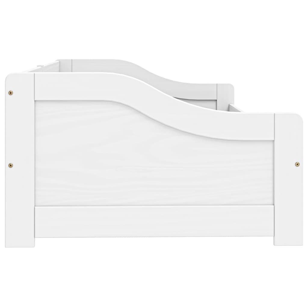 Slaapbank met 2 lades IRUN 90x200 cm massief grenenhout wit – afbeelding 6