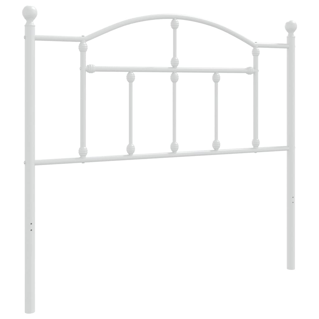 Vervangend hoofdbord 100 cm metaal wit – afbeelding 2