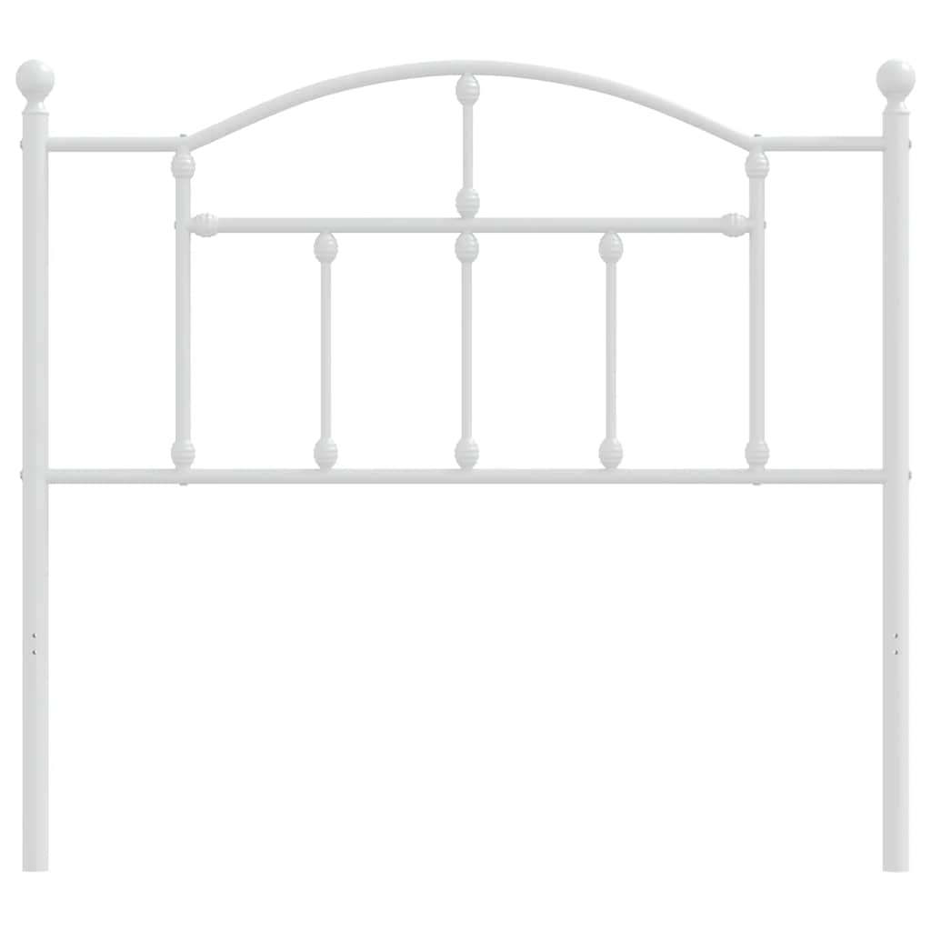 Vervangend hoofdbord 100 cm metaal wit – afbeelding 4
