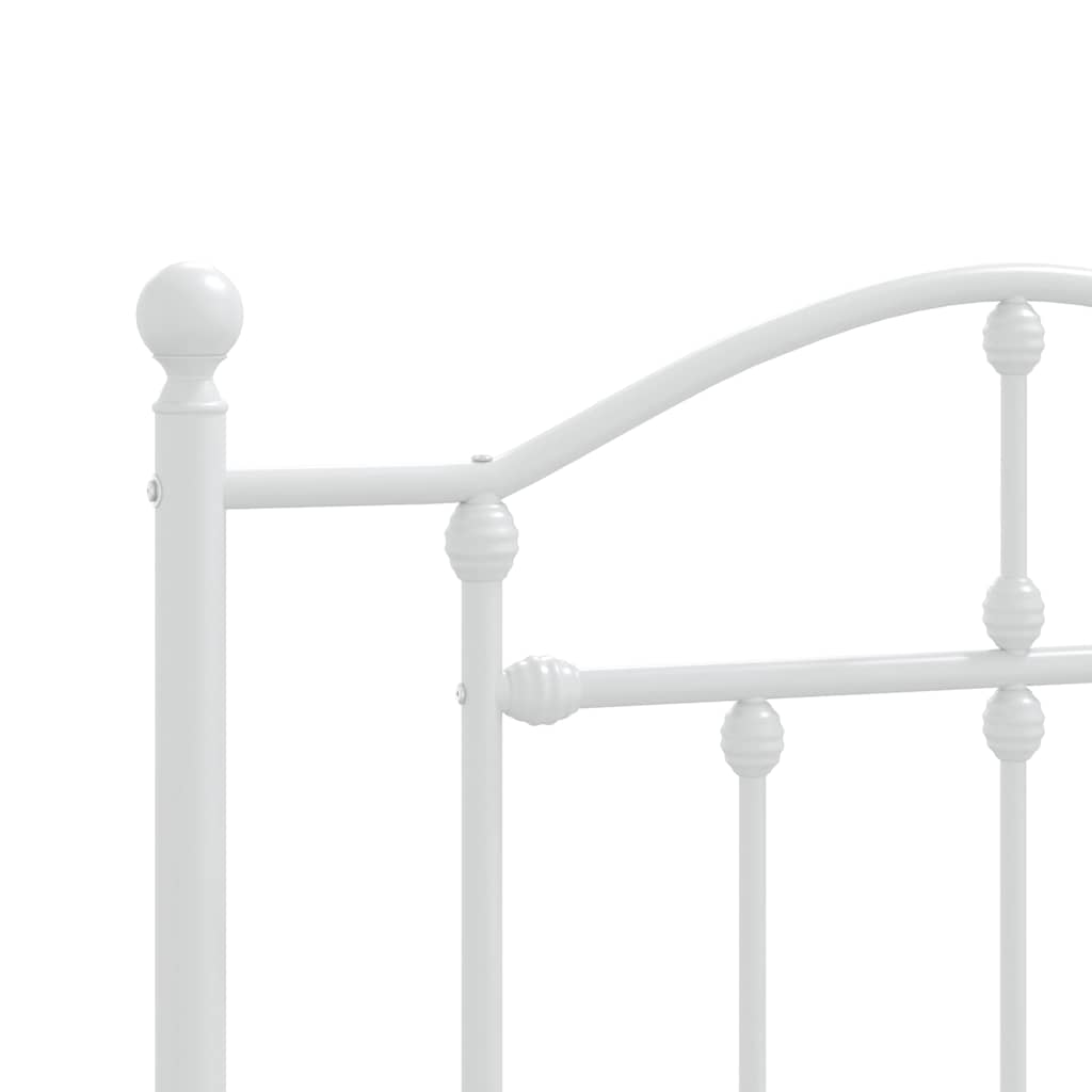 Vervangend hoofdbord 100 cm metaal wit – afbeelding 6