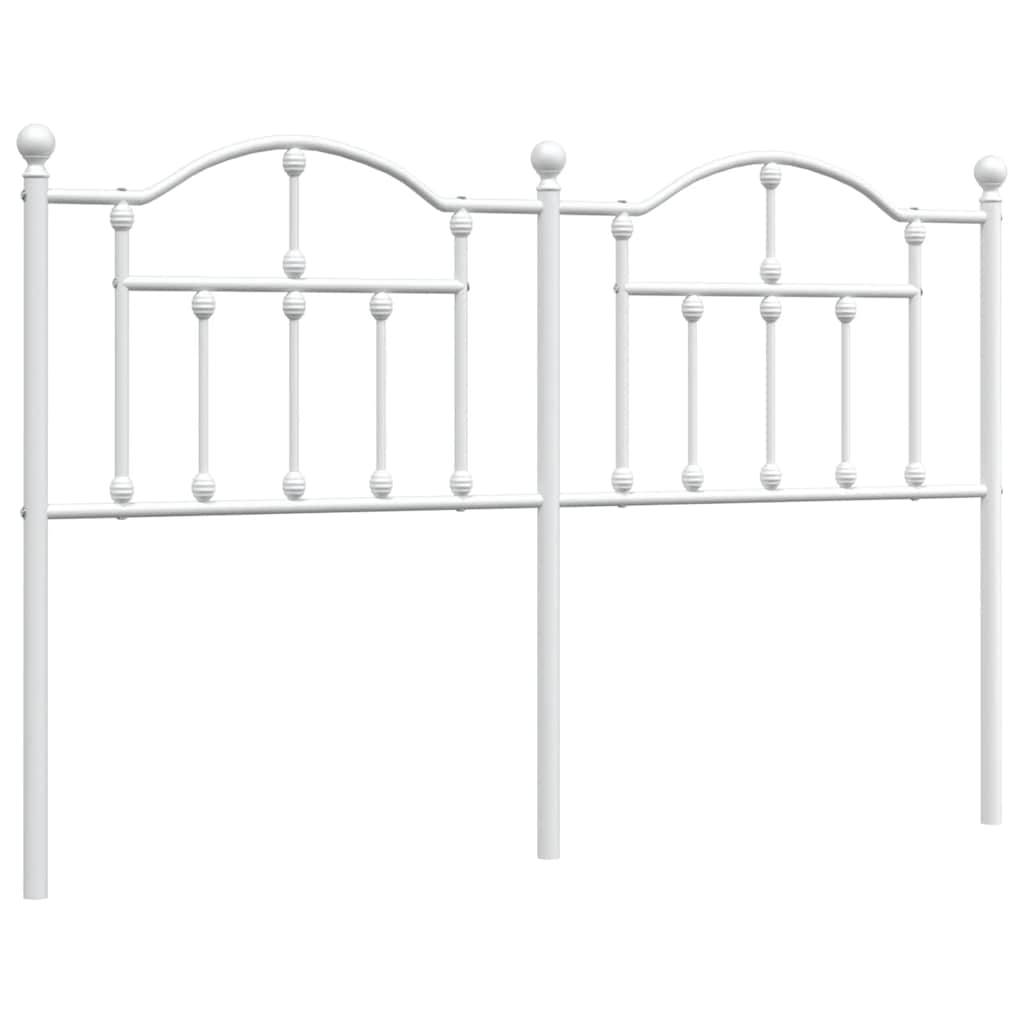 Vervangend hoofdbord 135 cm metaal wit – afbeelding 2