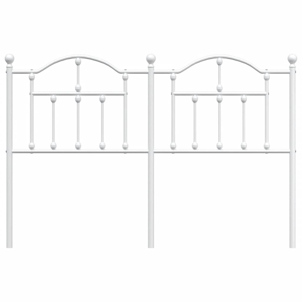 Vervangend hoofdbord 135 cm metaal wit – afbeelding 4