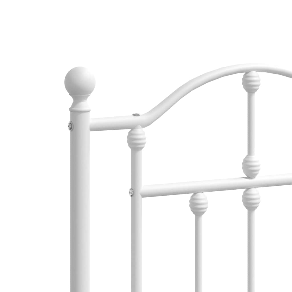 Vervangend hoofdbord 135 cm metaal wit – afbeelding 6