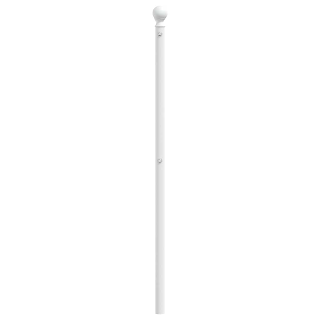 Vervangend hoofdbord 150 cm metaal wit – afbeelding 5