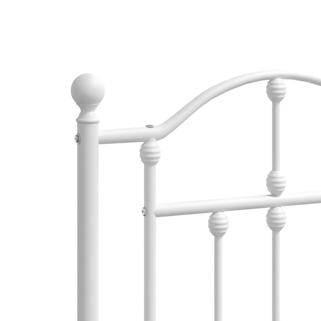 Vervangend hoofdbord 150 cm metaal wit – afbeelding 6