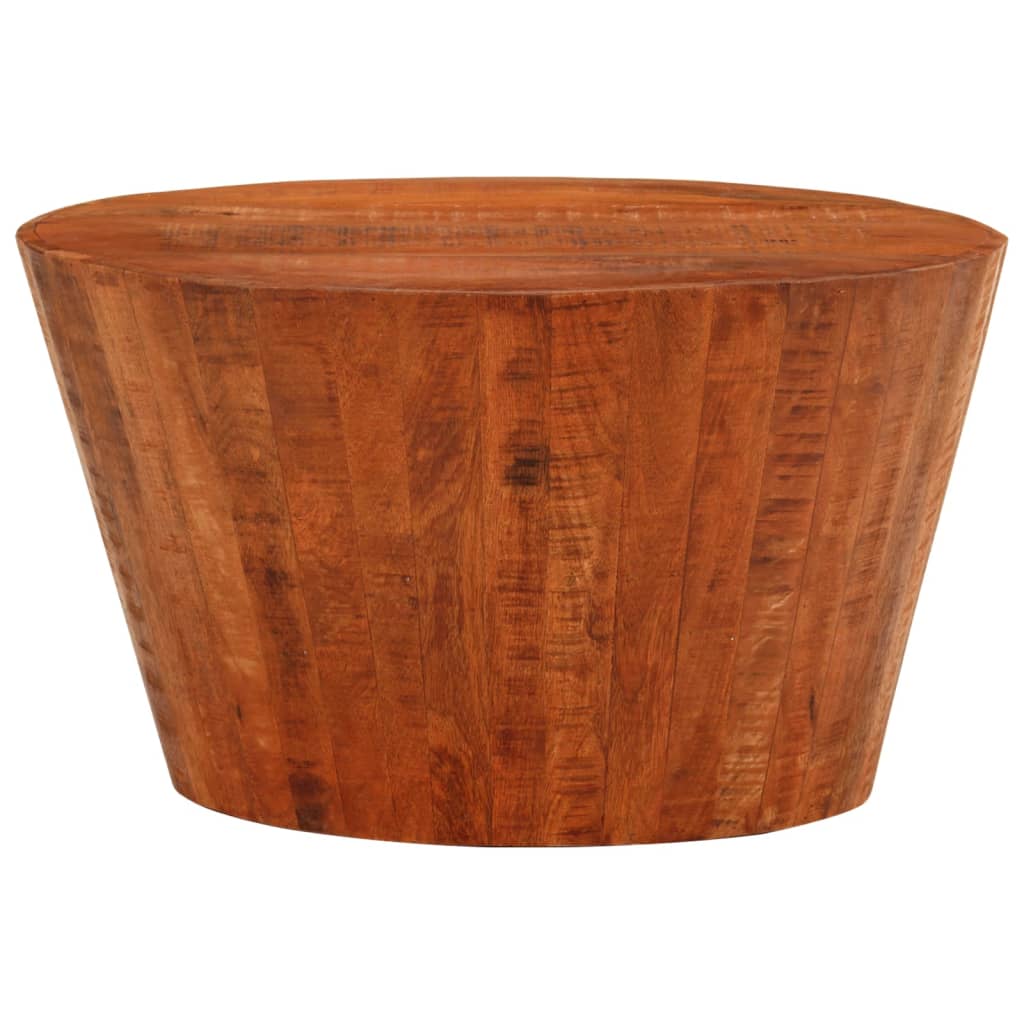 Salontafel Ø52x30 cm massief ruw mangohout – afbeelding 2
