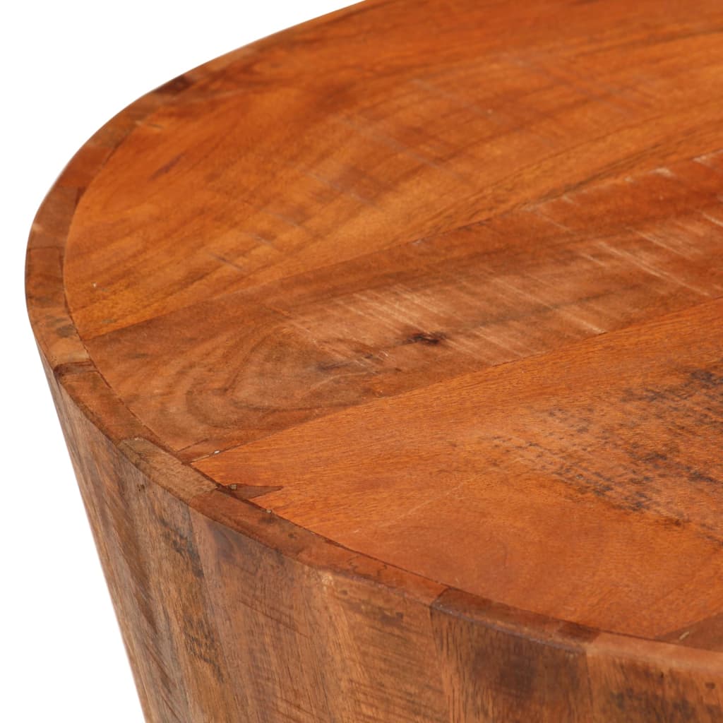 Salontafel Ø52x30 cm massief ruw mangohout – afbeelding 3