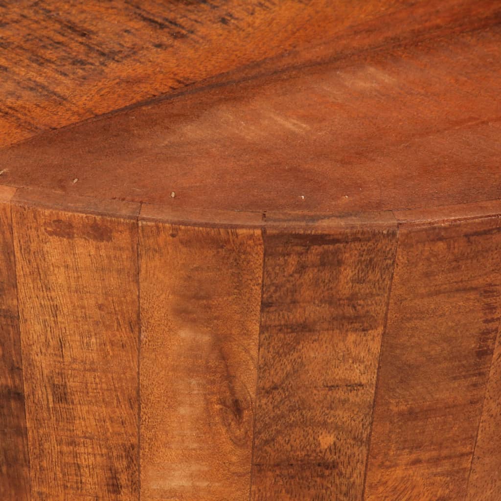 Salontafel Ø52x30 cm massief ruw mangohout – afbeelding 4